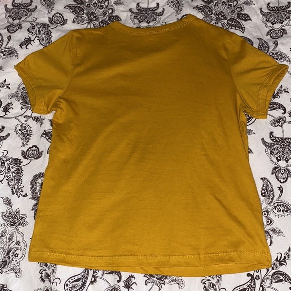 Selling love peace & lip gloss T shirt size 10/12 color yellow and orange - Picture 2 of 3